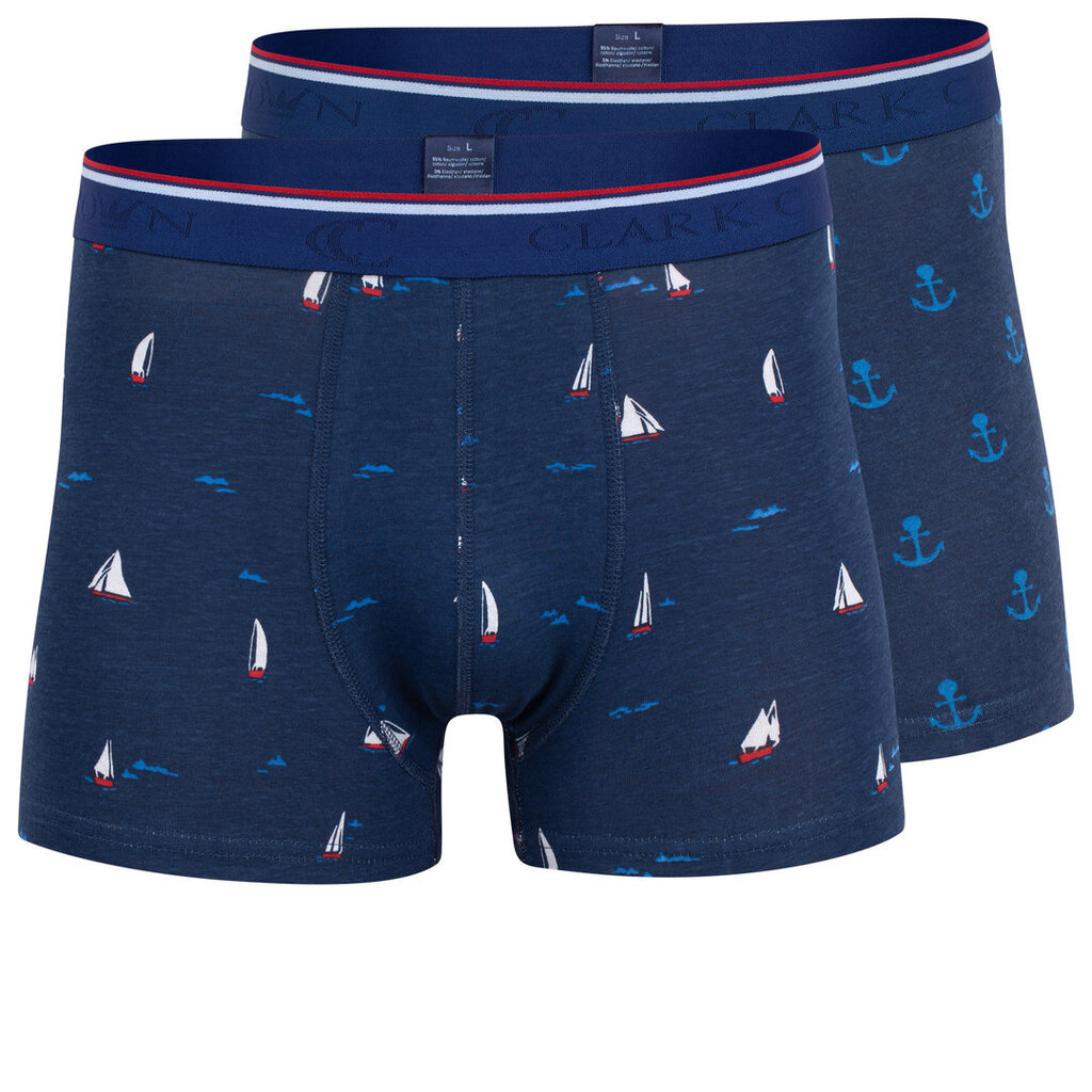 Apatiniai vyrams Clark Crown 1035 Men's boxershort Marine, 2 vnt kaina ir informacija | Trumpikės | pigu.lt