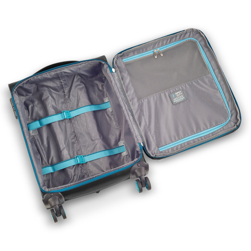 Mažas lagaminas rankiniam bagažui Roncato 4R Crosslite, juodas цена и информация | Lagaminai, kelioniniai krepšiai | pigu.lt
