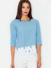Женская блузка Figl M233, белая/синяя цена и информация | Женские блузки, рубашки | pigu.lt