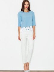 Женская блузка Figl M233, белая/синяя цена и информация | Женские блузки, рубашки | pigu.lt