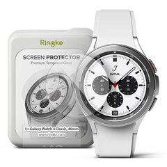 Ringke IDGL grūdintas stiklas Samsung Galaxy Watch 4 - 46 mm, 4 vnt. kaina ir informacija | Apsauginės plėvelės telefonams | pigu.lt