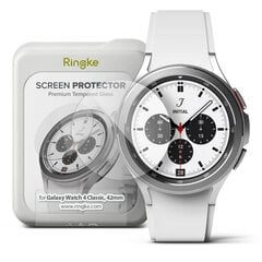 Закаленное стекло Ringke IDGL Samsung Galaxy Watch 4 - 42 мм, 4 шт. цена и информация | Аксессуары для смарт-часов и браслетов | pigu.lt