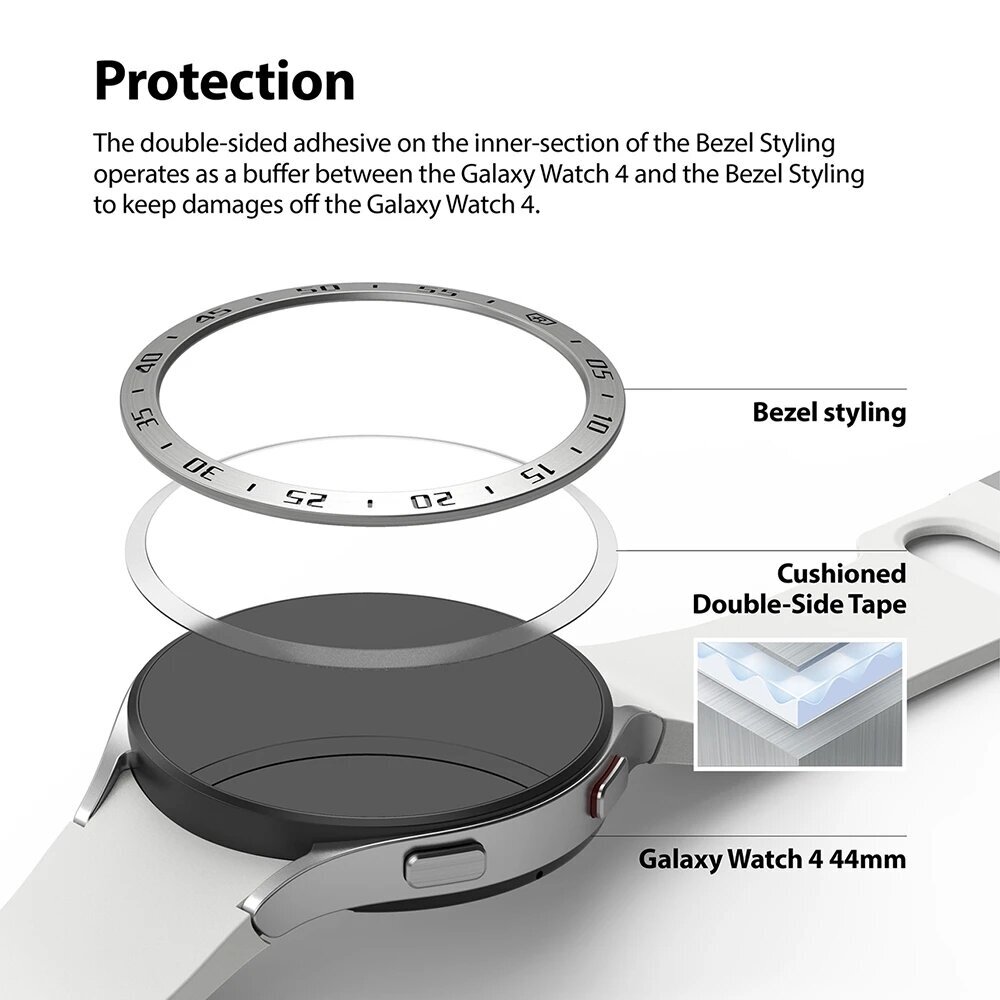 Ringke Bezel Styling Stainless Silver цена и информация | Išmaniųjų laikrodžių ir apyrankių priedai | pigu.lt