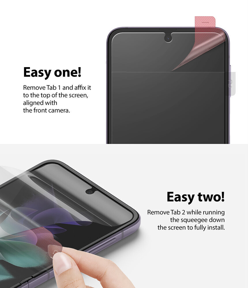 Apsauginė plėvelė Ringke Screen Protector skirtas Samsung Galaxy Z Flip3 5G цена и информация | Apsauginės plėvelės telefonams | pigu.lt