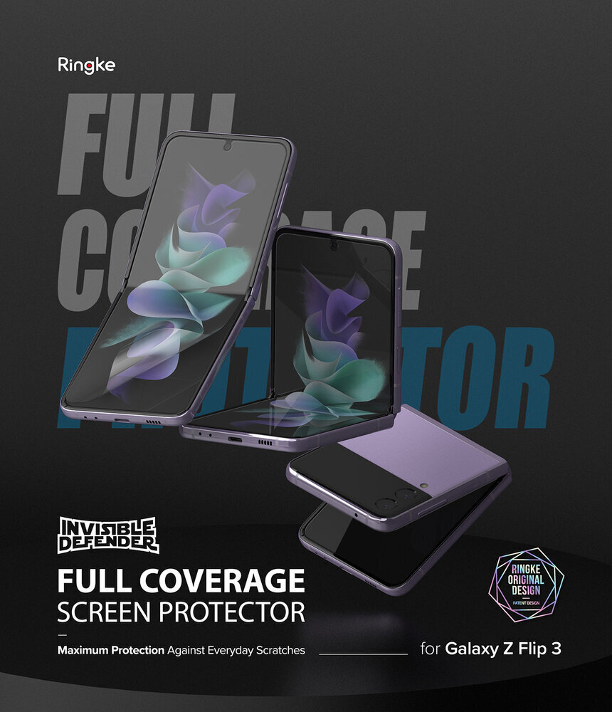 Apsauginė plėvelė Ringke Screen Protector skirtas Samsung Galaxy Z Flip3 5G цена и информация | Apsauginės plėvelės telefonams | pigu.lt