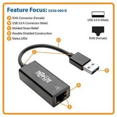 Tripp Lite U336-000-R, USB 3 kaina ir informacija | Kabeliai ir laidai | pigu.lt