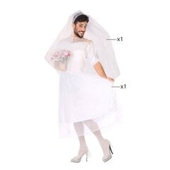 Маскарадные костюмы для взрослых (2 pcs) Невеста Свадебное платье цена и информация | Карнавальные костюмы | pigu.lt