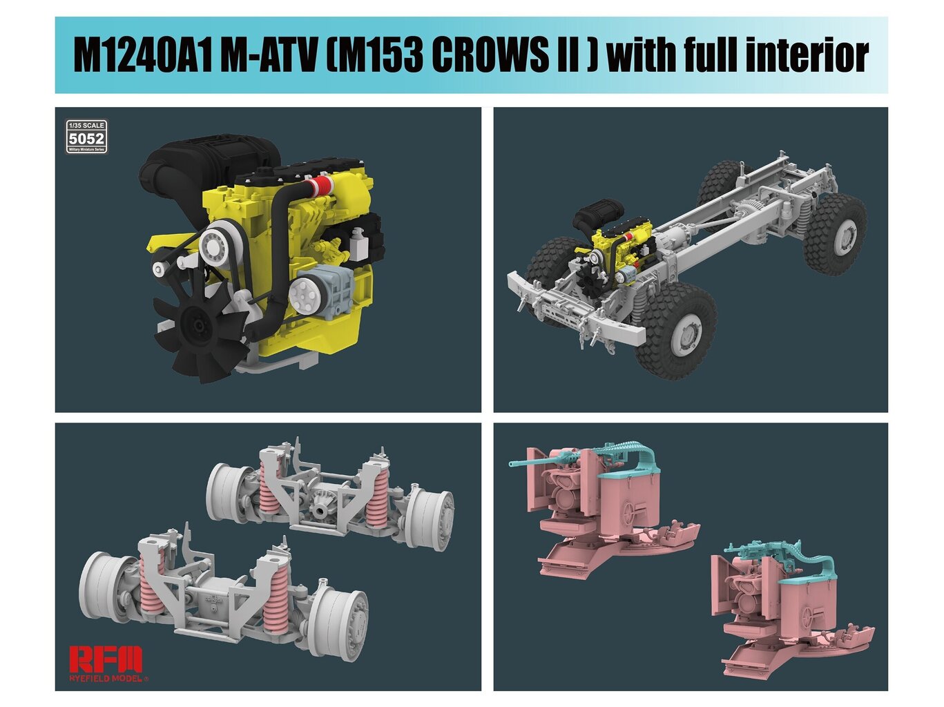 Plastikinis surenkamas modelis M1240A1 M-ATV 1/35, RFM-5052 kaina ir informacija | Konstruktoriai ir kaladėlės | pigu.lt