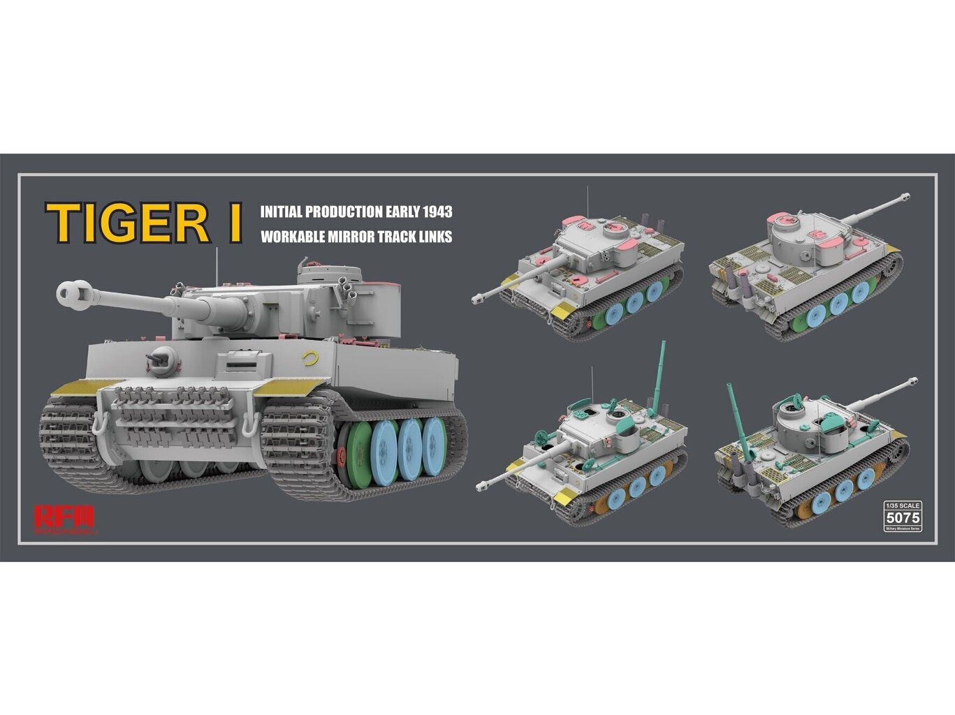 Plastikinis surenkamas modelis Tiger I Initial Production Early 1943, 1/35, RFM-5075 kaina ir informacija | Konstruktoriai ir kaladėlės | pigu.lt