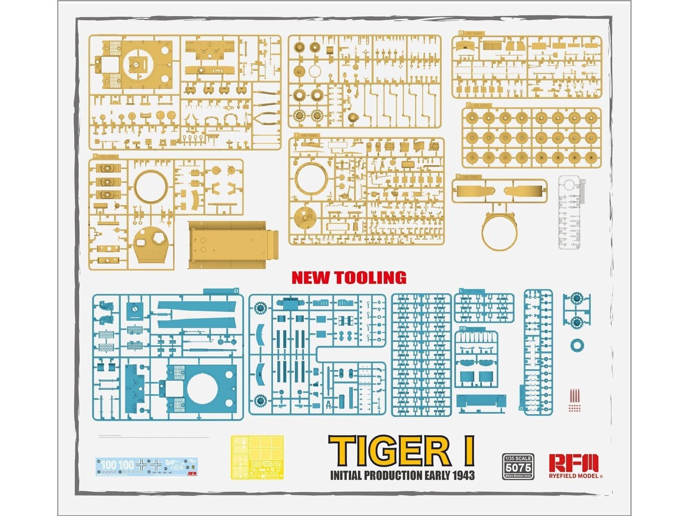 Plastikinis surenkamas modelis Tiger I Initial Production Early 1943, 1/35, RFM-5075 kaina ir informacija | Konstruktoriai ir kaladėlės | pigu.lt