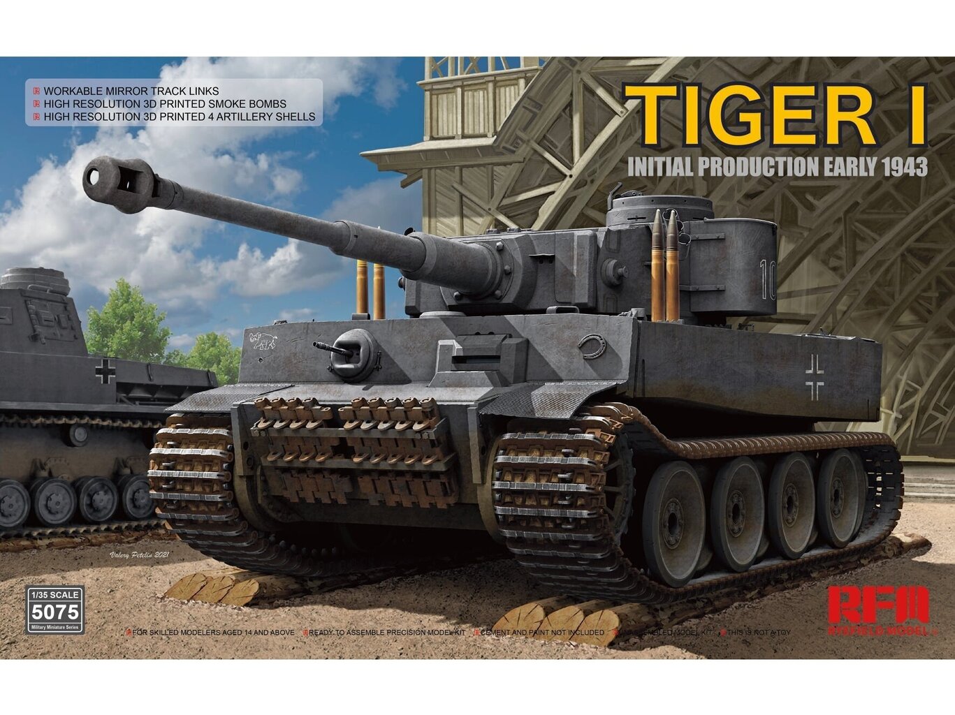 Plastikinis surenkamas modelis Tiger I Initial Production Early 1943, 1/35, RFM-5075 kaina ir informacija | Konstruktoriai ir kaladėlės | pigu.lt