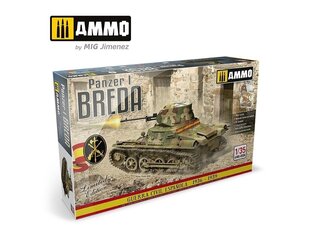 Сборная пластиковая модель AMMO MIG - Panzer I Breda Guerra Civil Espanola 1936-1939, 1/35, 8506 цена и информация | Конструкторы и кубики | pigu.lt