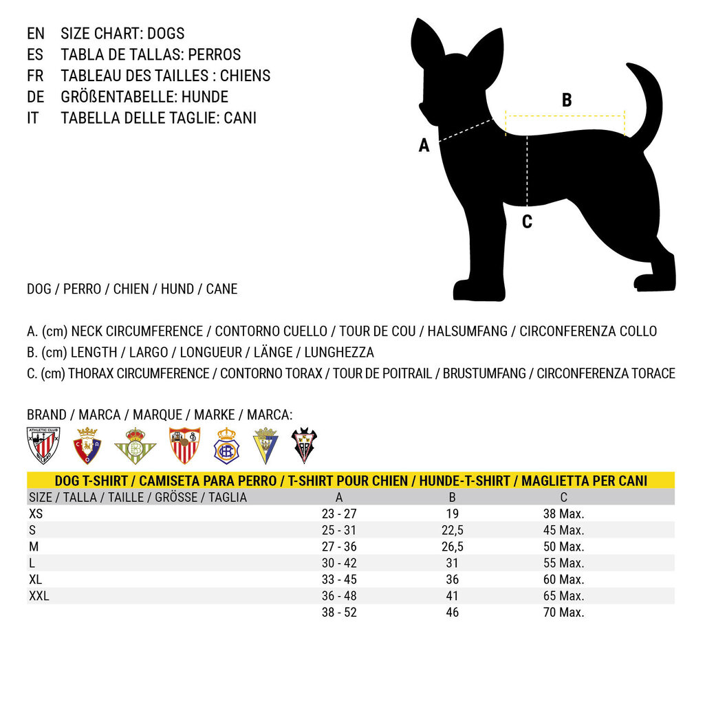 Marškinėliai Real Madrid C.F. ‎PT-95-PG, balti kaina ir informacija | Drabužiai šunims | pigu.lt