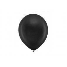Воздушные шары Rainbow Balloons, 23 см, металлик, черные (1 шт. / 100 шт.) цена и информация | Шарики | pigu.lt