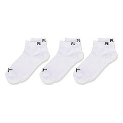 Спортивные носки Puma Kids Quater (3 пары): Цвет - Белый, Размер обуви - 23-26 цена и информация | Носки, колготки для мальчиков | pigu.lt