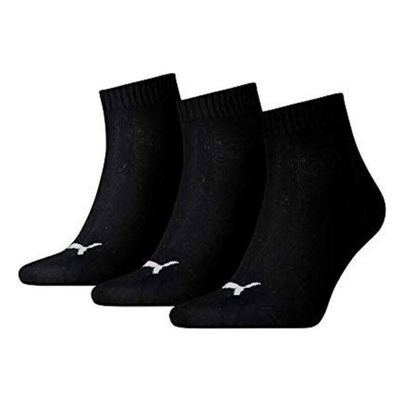 Kelnės sportinės Puma Quater (3 poros) Spalva - Juoda, Batų dydis - 35-38 kaina ir informacija | Vyriškos kojinės | pigu.lt