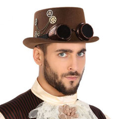 Kepurė iš poliesterio Steampunk Ruda kaina ir informacija | Karnavaliniai kostiumai | pigu.lt