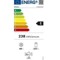 Комбинированный холодильник Siemens AG KG36NXWEA  Белый (186 x 60 cm) цена и информация | Холодильники | pigu.lt