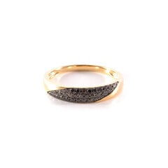Золотое кольцо с чёрными бриллиантами ZGR29279YBD цена и информация | Кольцо | pigu.lt