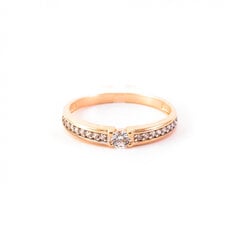 Auksinis žiedas su spindinčiu cirkoniu ZGYZ2083 kaina ir informacija | Žiedai | pigu.lt