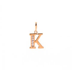 Золотой кулон буква ''К'' ZKJP62887-CZ-K цена и информация | Украшения на шею | pigu.lt