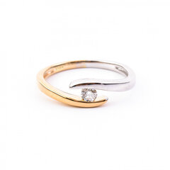 Auksinis žiedas su briliantu ZGR16960DIH kaina ir informacija | Žiedai | pigu.lt