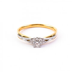 Золотое кольцо с бриллиантом ZGRC0264DI цена и информация | Кольца | pigu.lt