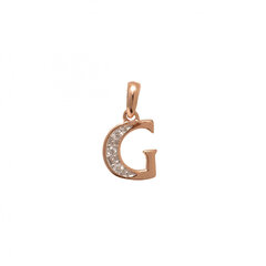 Золотой кулон буква ''G'' с бриллиантами ZKFY02343P5RD цена и информация | Женское колье | pigu.lt