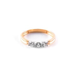 Auksinis žiedas su trimis cirkoniais ZGMLKR221RW kaina ir informacija | Žiedai | pigu.lt