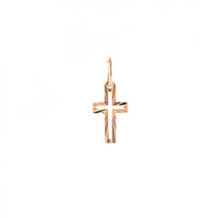 Католический крестик с алмазной огранкой ZKK109 цена и информация | Женское колье | pigu.lt