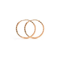 Золотые серьги-кольца с алмазной огранкой ZAKA15 цена и информация | Серьги | pigu.lt
