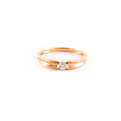 Auksinis žiedas su briliantu kaina ir informacija | Žiedai | pigu.lt
