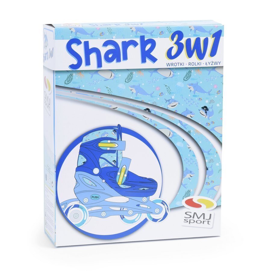 Riedučiai SMJ Combo Shark 3in1 30-33, mėlyna kaina ir informacija | Riedučiai | pigu.lt
