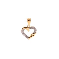 Золотой кулон в форме сердца ZKVALP203025 цена и информация | Украшения на шею | pigu.lt