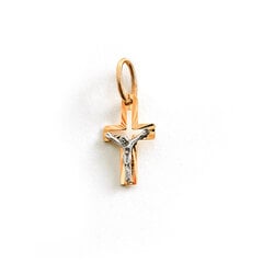 Золотой католический крестик ZKK109I цена и информация | Женское колье | pigu.lt