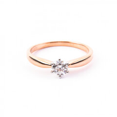 Золотое кольцо с бриллиантом ZGR16994DIHR цена и информация | Кольца | pigu.lt