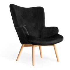 Fotelis, 50 x 96 cm, juodas kaina ir informacija | Svetainės foteliai | pigu.lt