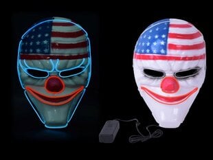 Светящаяся карнавальная маска «Клоун» цена и информация | Карнавальные костюмы | pigu.lt