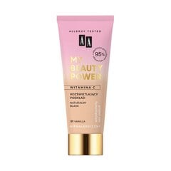 Осветляющая основа под макияж AA My Beauty Power, 01 Vanilla, 30 мл цена и информация | Пудры, базы под макияж | pigu.lt