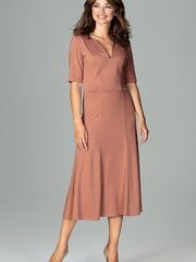 Suknelė moterims Lenitif, ruda kaina ir informacija | Suknelės | pigu.lt
