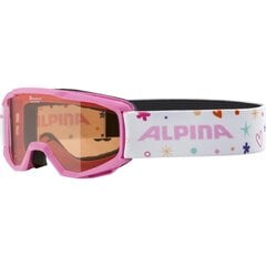 Slidinėjimo akiniai Alpina Junior Piney Rose, balti/rožiniai цена и информация | Лыжные очки | pigu.lt