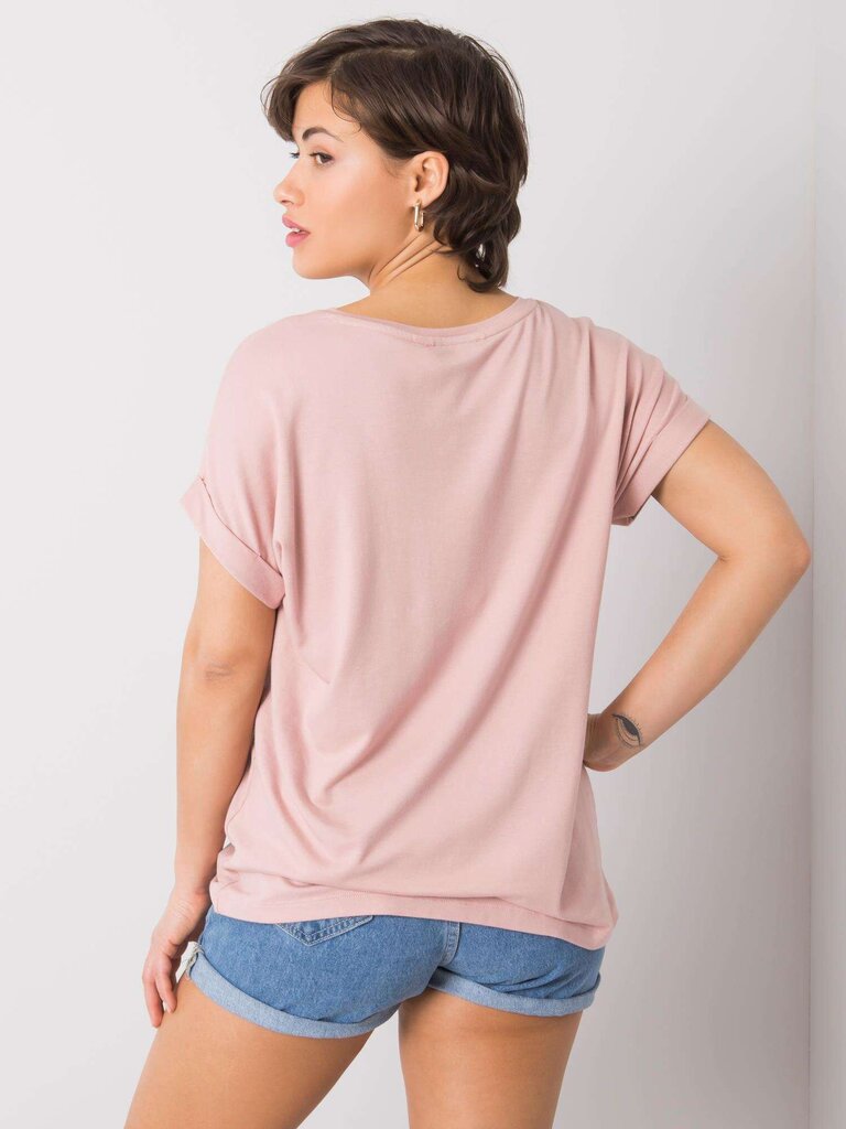 Marškinėliai moterims Rue Paris, rožiniai kaina ir informacija | Marškinėliai moterims | pigu.lt