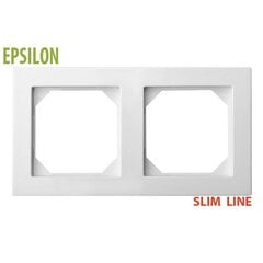 Epsilon Slim Line rėmelis 2 vietų kaina ir informacija | Elektros jungikliai, rozetės | pigu.lt