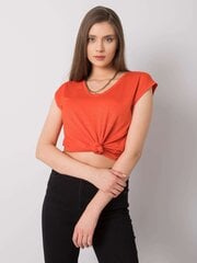 RUE PARIS Женская футболка персикового цвета. цена и информация | Женские блузки, рубашки | pigu.lt