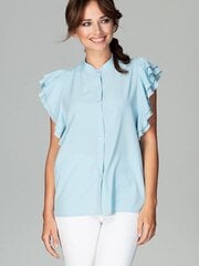 Рубашка женская Lenitif 122495 BFNMTM764632, синяя цена и информация | Женские блузки, рубашки | pigu.lt
