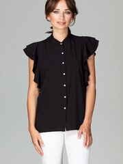 Рубашка женская Lenitif 122498 BFNMTM764648, черная цена и информация | Женские блузки, рубашки | pigu.lt