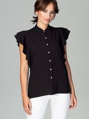 Рубашка женская Lenitif 122498 BFNMTM764648, черная цена и информация | Женские блузки, рубашки | pigu.lt
