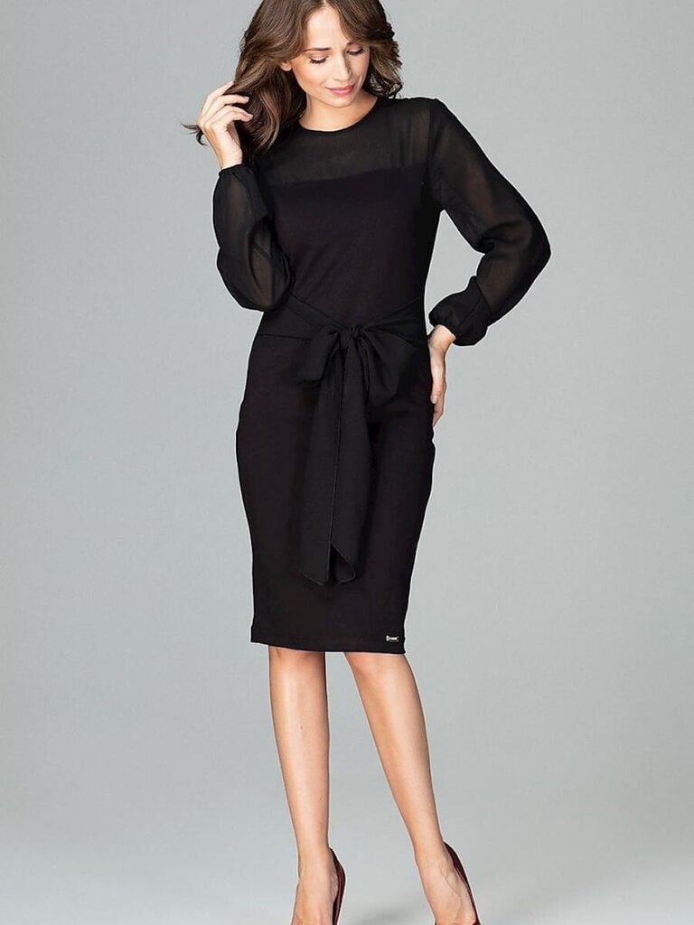 Kokteilinė suknelė moterims Lenitif, juoda цена и информация | Suknelės | pigu.lt