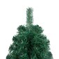 Dirbtinė pusinė Kalėdų eglutė su LED/žaisliukais, žalia, 120cm kaina ir informacija | Eglutės, vainikai, stovai | pigu.lt