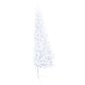 Dirbtinė pusinė Kalėdų eglutė su LED/žaisliukais, balta, 120cm kaina ir informacija | Eglutės, vainikai, stovai | pigu.lt